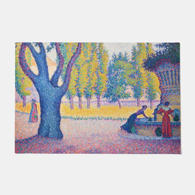 Paul Signac - Fountain des Lices, Saint-Tropez Fußmatte (Vorderseite)
