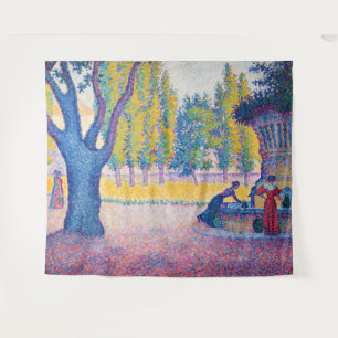 Paul Signac - Fountain des Lices, Saint-Tropez Wandteppich