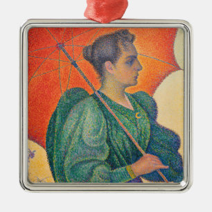 Paul Signac - Frau mit einem Sonnenschirm Ornament Aus Metall