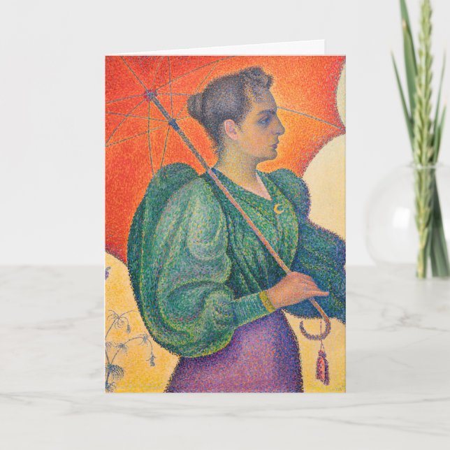 Paul Signac - Frau mit Sonnenschirm Karte (Vorderseite)