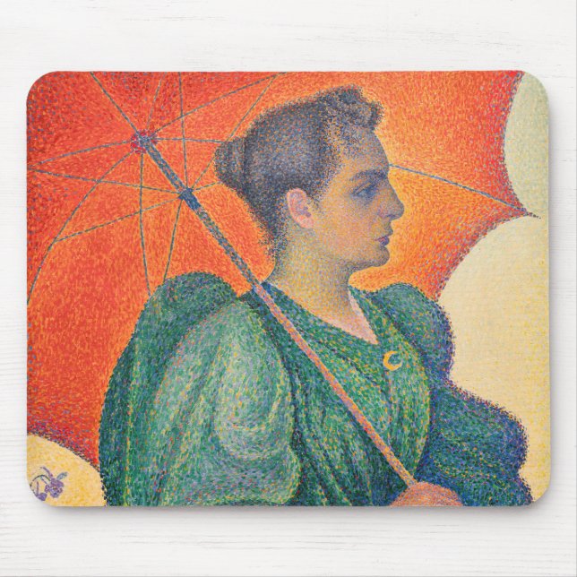 Paul Signac - Frau mit Sonnenschirm Mousepad (Vorne)