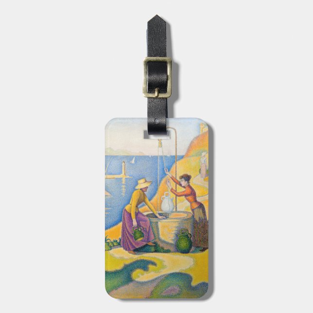 Paul Signac - Frauen am Brunnen Gepäckanhänger (Vorderseite vertikal)