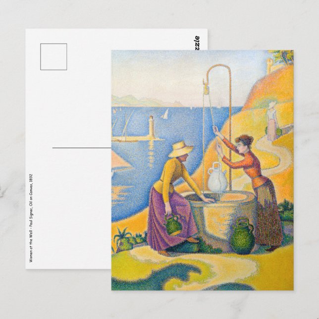 Paul Signac - Frauen am Brunnen Postkarte (Vorne/Hinten)