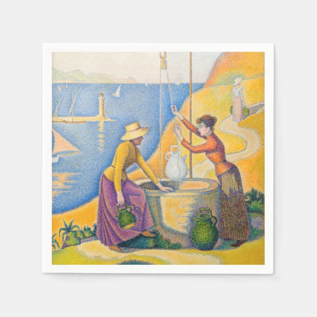 Paul Signac - Frauen am Brunnen Serviette (Vorderseite)