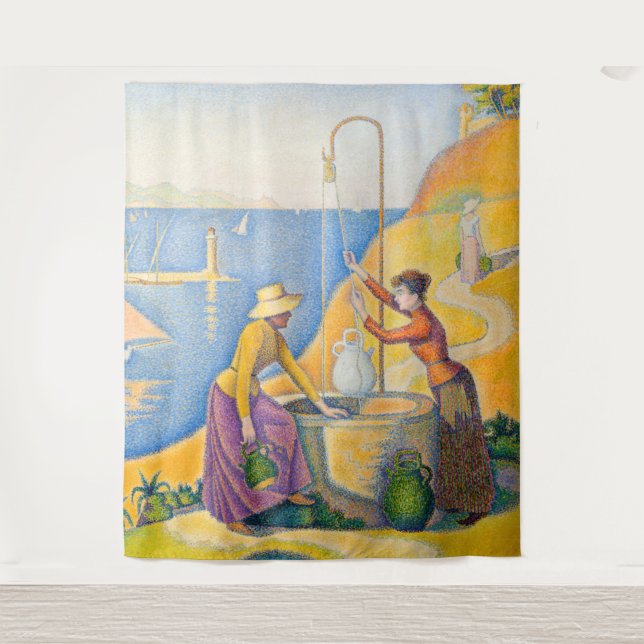 Paul Signac - Frauen am Brunnen Wandteppich (Vorderseite)