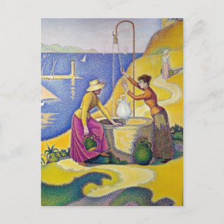 Paul Signac - Junge Frauen der Provence am Brunnen Postkarte
