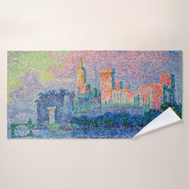 Paul Signac - Le Palais Pape, Avignon (Serviette de bain)