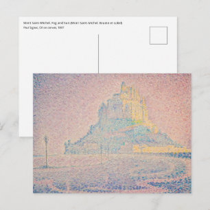Paul Signac - Mont Saint Michel, Nebel und Sonne Postkarte
