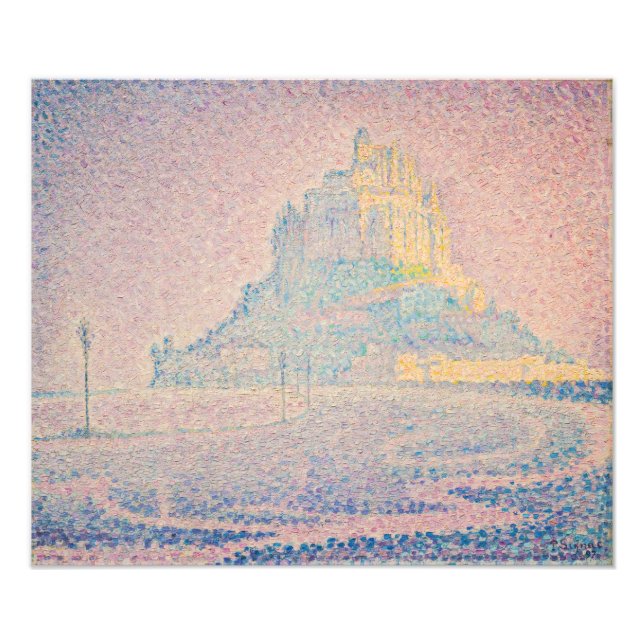 Paul Signac - Monte Saint Michel Fog und Sun Fotodruck (Vorne)