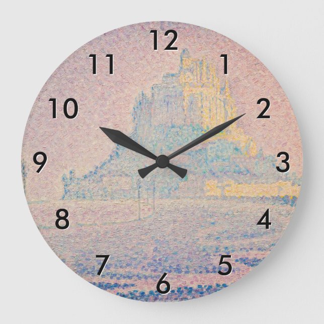 Paul Signac - Monte Saint Michel Fog und Sun Große Wanduhr (Vorderseite)