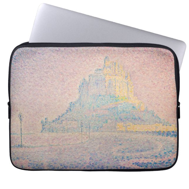 Paul Signac - Monte Saint Michel Fog und Sun Laptopschutzhülle (Vorderseite)