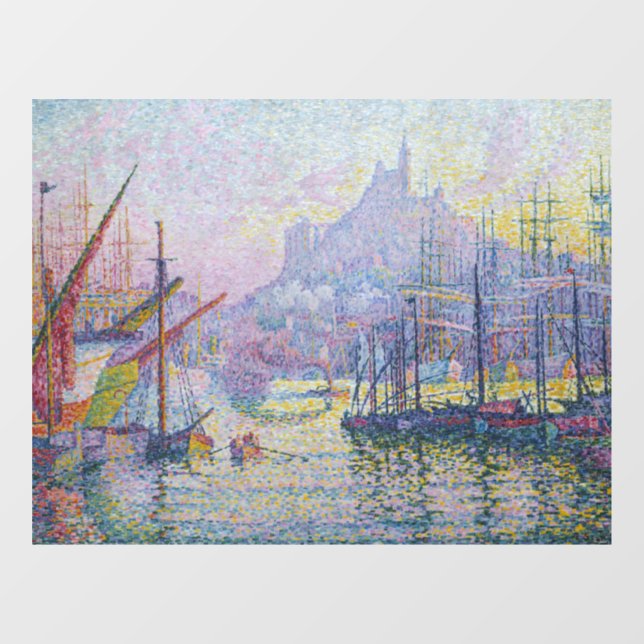 Paul Signac - Notre-Dame-de-la-Garde, Marseille Fensteraufkleber (Blatt)