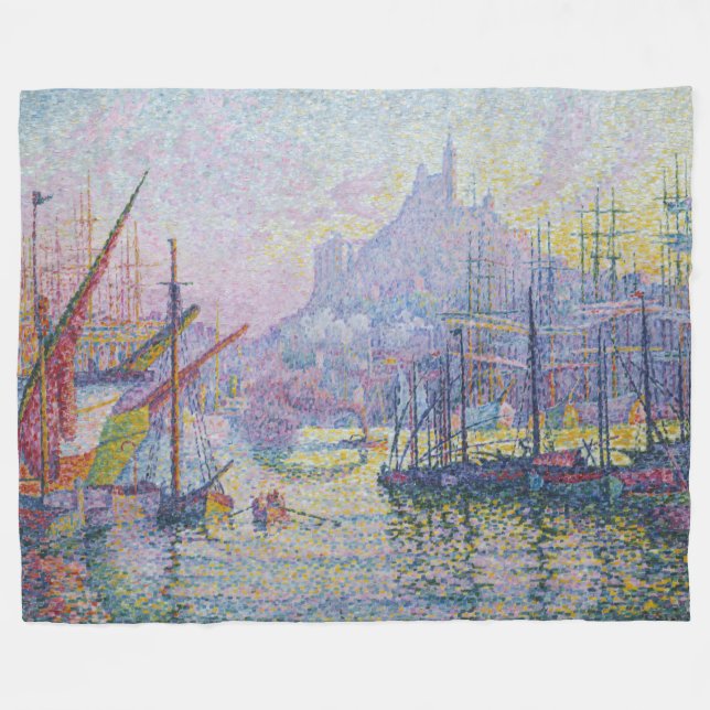 Paul Signac - Notre-Dame-de-la-Garde, Marseille Fleecedecke (Vorderseite (Horizontal))
