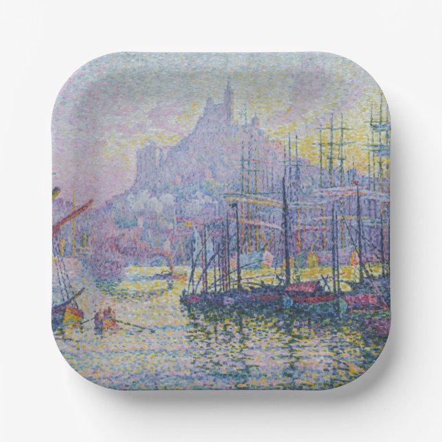 Paul Signac - Notre-Dame-de-la-Garde, Marseille Pappteller (Vorderseite)