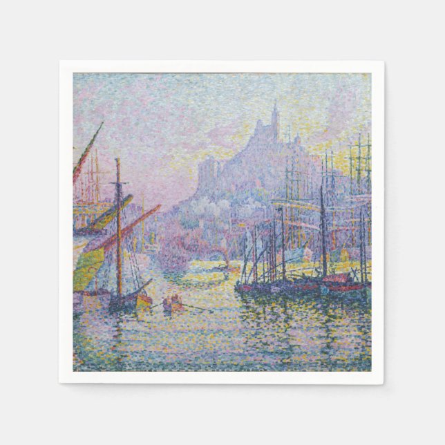 Paul Signac - Notre-Dame-de-la-Garde, Marseille Serviette (Vorderseite)
