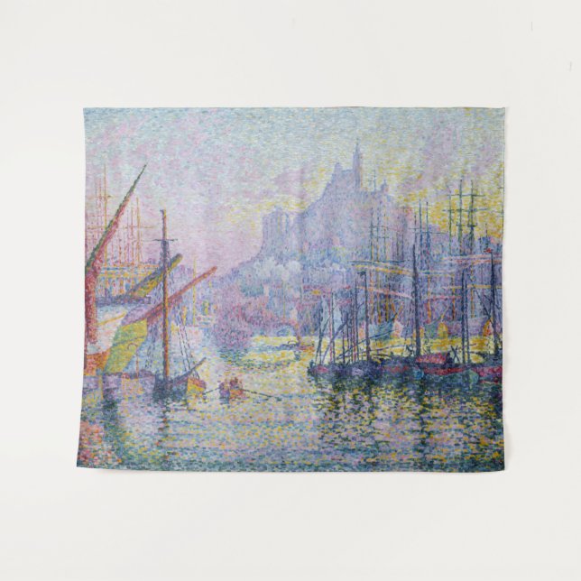 Paul Signac - Notre-Dame-de-la-Garde, Marseille Wandteppich (Vorderseite (Horizontal))
