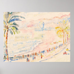 Paul Signac Pink Coastal Beach Art Print Poster