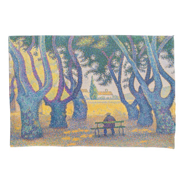 Paul Signac - Place des Lices, Saint-Tropez Kissenbezug (Vorderseite)