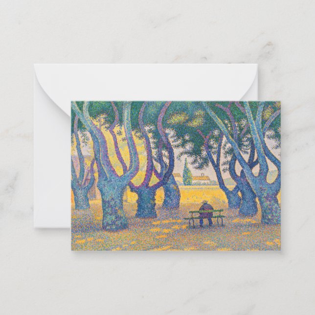 Paul Signac - Place des Lices, Saint-Tropez Mitteilungskarte (Vorderseite)