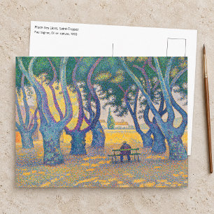 Paul Signac - Place des Lices, Saint-Tropez Postkarte