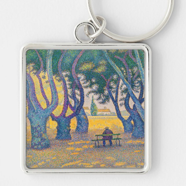 Paul Signac - Place des Lices, Saint-Tropez Schlüsselanhänger (Vorne)