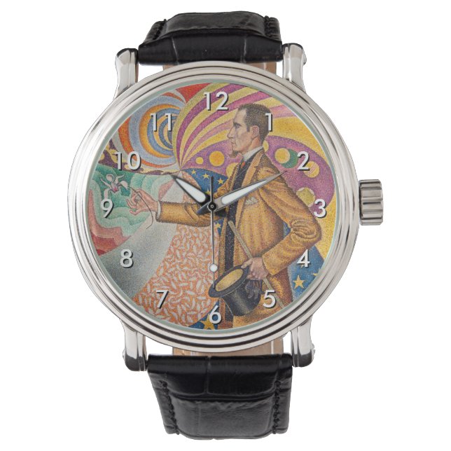 Paul Signac - Portrait von Felix Feneon, Opus 217 Armbanduhr (Vorderseite)