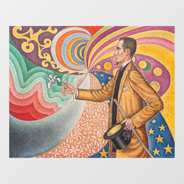Paul Signac - Portrait von Felix Feneon, Opus 217 Fensteraufkleber (Blatt)