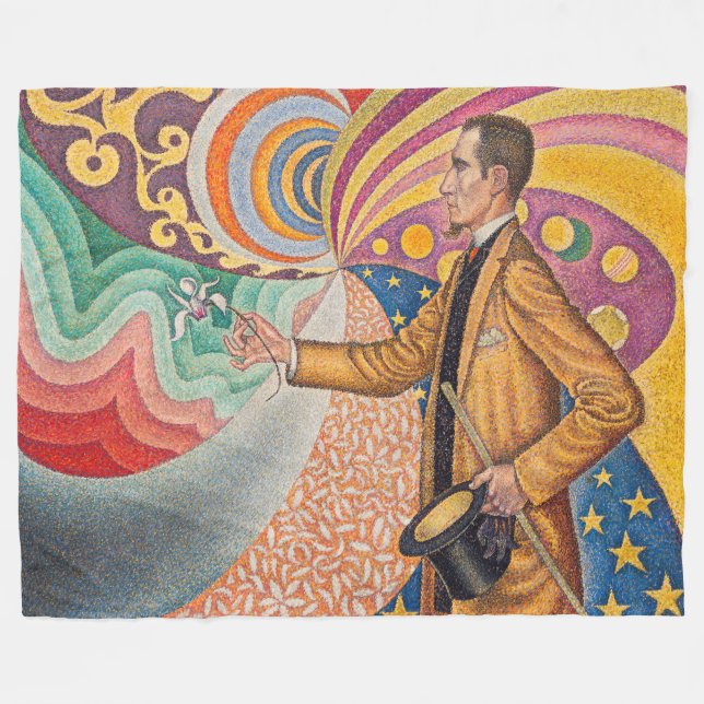Paul Signac - Portrait von Felix Feneon, Opus 217 Fleecedecke (Vorderseite (Horizontal))