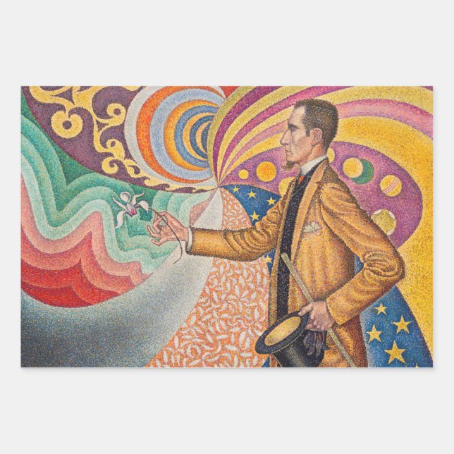 Paul Signac - Portrait von Felix Feneon, Opus 217 Geschenkpapier Set (Vorderseite)