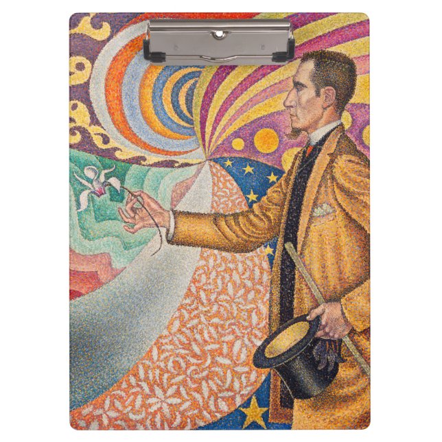 Paul Signac - Portrait von Felix Feneon, Opus 217 Klemmbrett (Vorderseite)