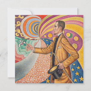 Paul Signac - Porträt von M Felix Feneon, Opus 217 Einladung