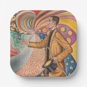 Paul Signac - Porträt von M Felix Feneon, Opus 217 Pappteller