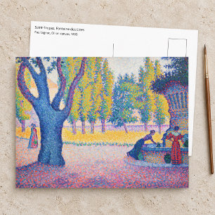 Paul Signac - Saint-Tropez, Fontaine des Lices Postkarte