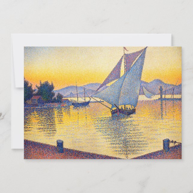 Paul Signac - The Port at Sunset, Opus 236 Einladung (Vorderseite)