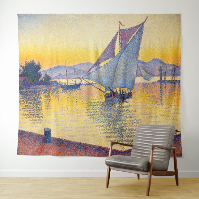 Paul Signac - The Port at Sunset, Opus 236 Wandteppich (Beispiel (Horizontal))