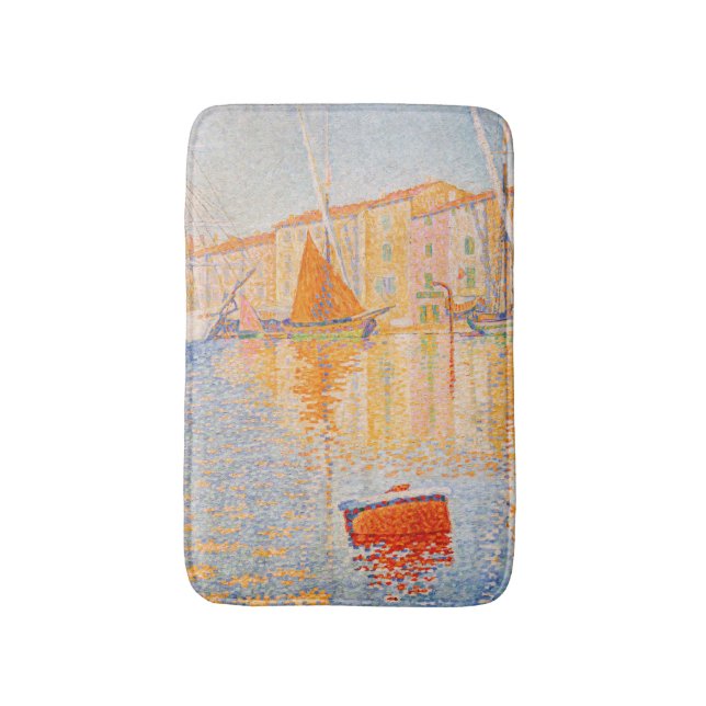 Paul Signac - The Red Buoy, Saint-Tropez Badematte (Vorderseite Vertikal)