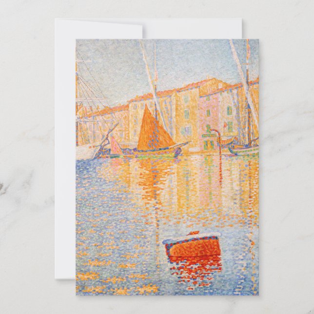 Paul Signac - The Red Buoy, Saint-Tropez Einladung (Vorderseite)