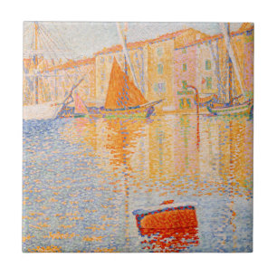 Paul Signac - The Red Buoy, Saint-Tropez Fliese