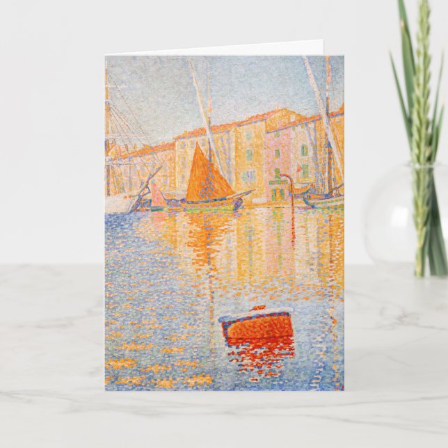 Paul Signac - The Red Buoy, Saint-Tropez Karte (Vorderseite)