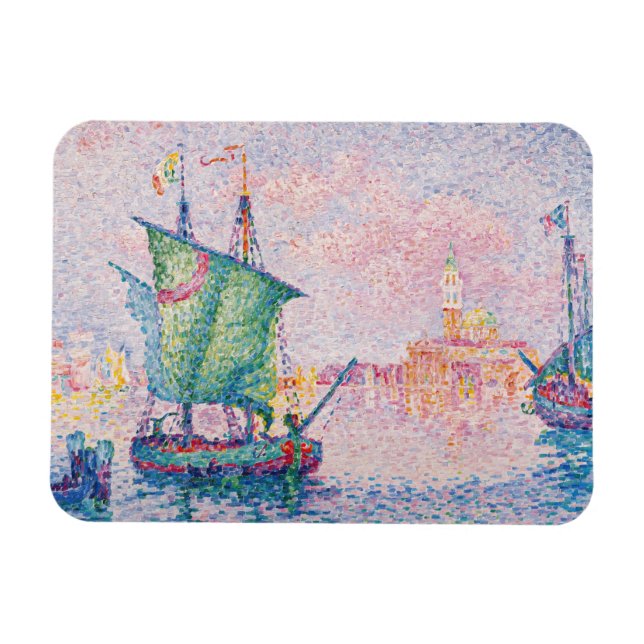 Paul Signac - Venedig, Die rosa Wolke Magnet (Horizontal)