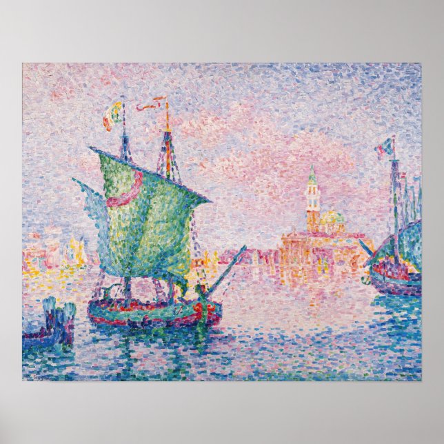 Paul Signac - Venedig, Die rosa Wolke Poster (Vorne)