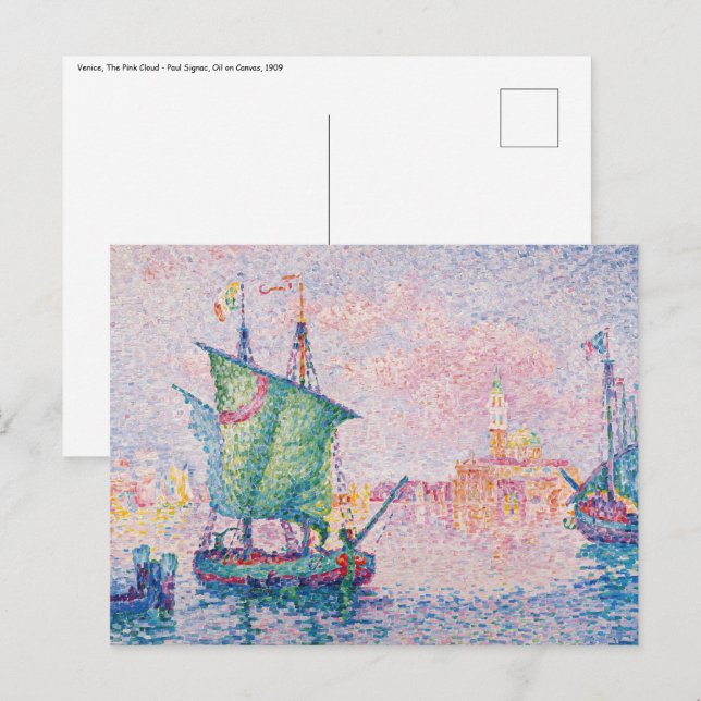 Paul Signac - Venedig, Die rosa Wolke Postkarte (Vorne/Hinten)
