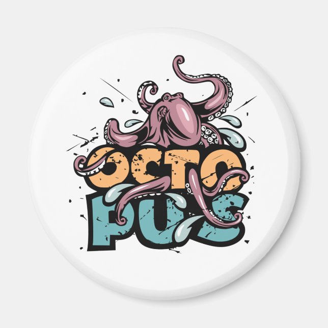 Paul The Octopus Zeichnend Magnet (Vorne)