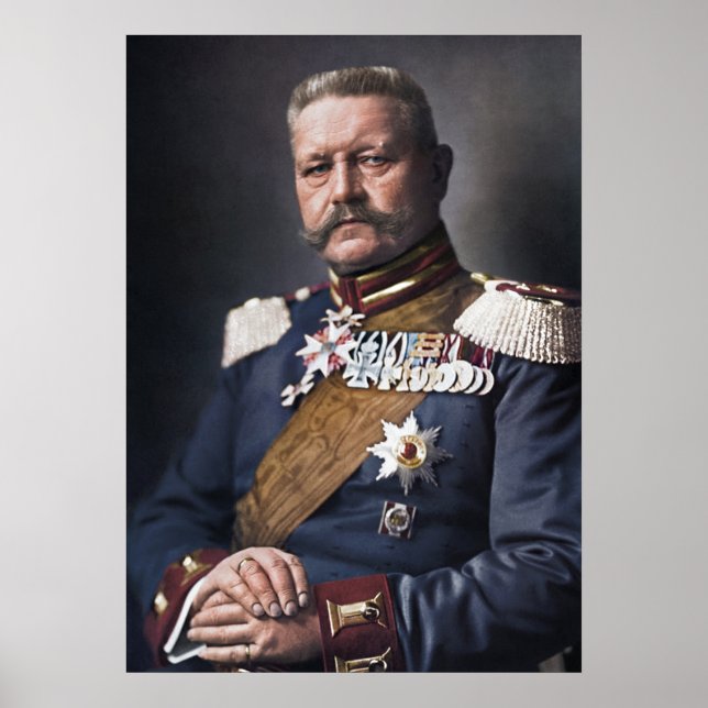 Paul von Hindenburg 1914 Colorized Poster (Vorne)