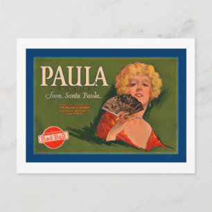 Paula Brand aus Santa Paula Postkarte