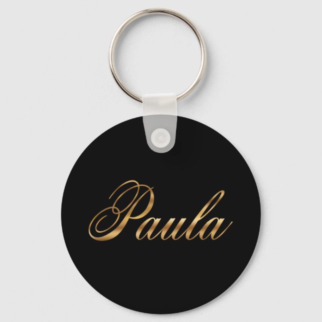 Paula gola Design Lettering Rundung Schlüsselanhänger (Vorderseite)