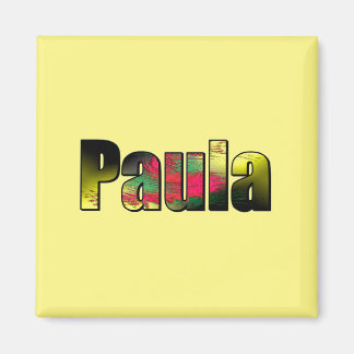 Paula Magnet Carré en jaune