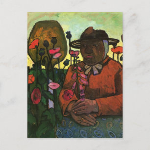 Paula Modersohn-Becker - Alte Frau im Garten Postkarte