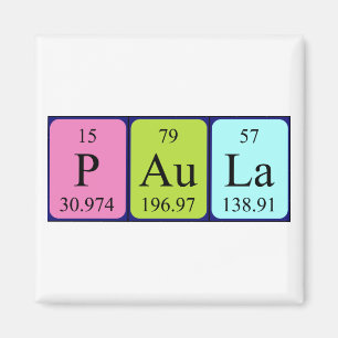 Paula-Periodensystemnamenmagnet Magnet