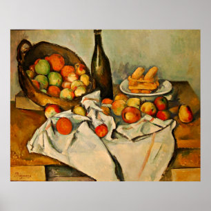Paule cezanne Stillleben mit einem Korb von Äpfeln Poster